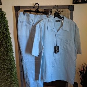 Two piece linen suit